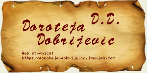 Doroteja Dobrijević vizit kartica